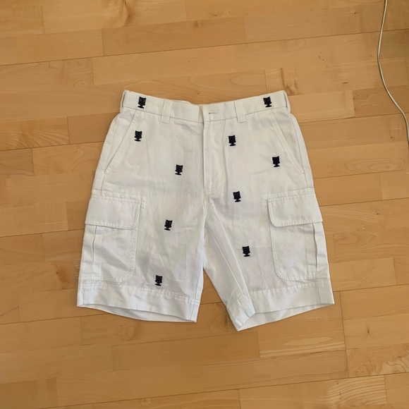 Brooks Brothers Men’s Embroidered White Shorts - Picture 1 of 4